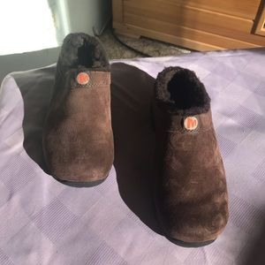 Merrell Brown Suede Slides